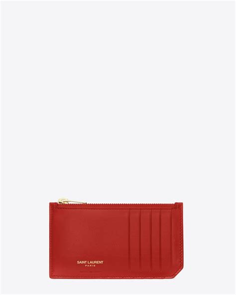 Saint Laurent 5 Fragments Leather Zip Pouch